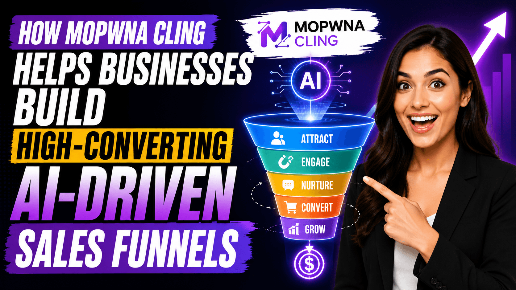 How Mopwna Cling Helps Businesses Build High-Converting AI-Driven Sales Funnels