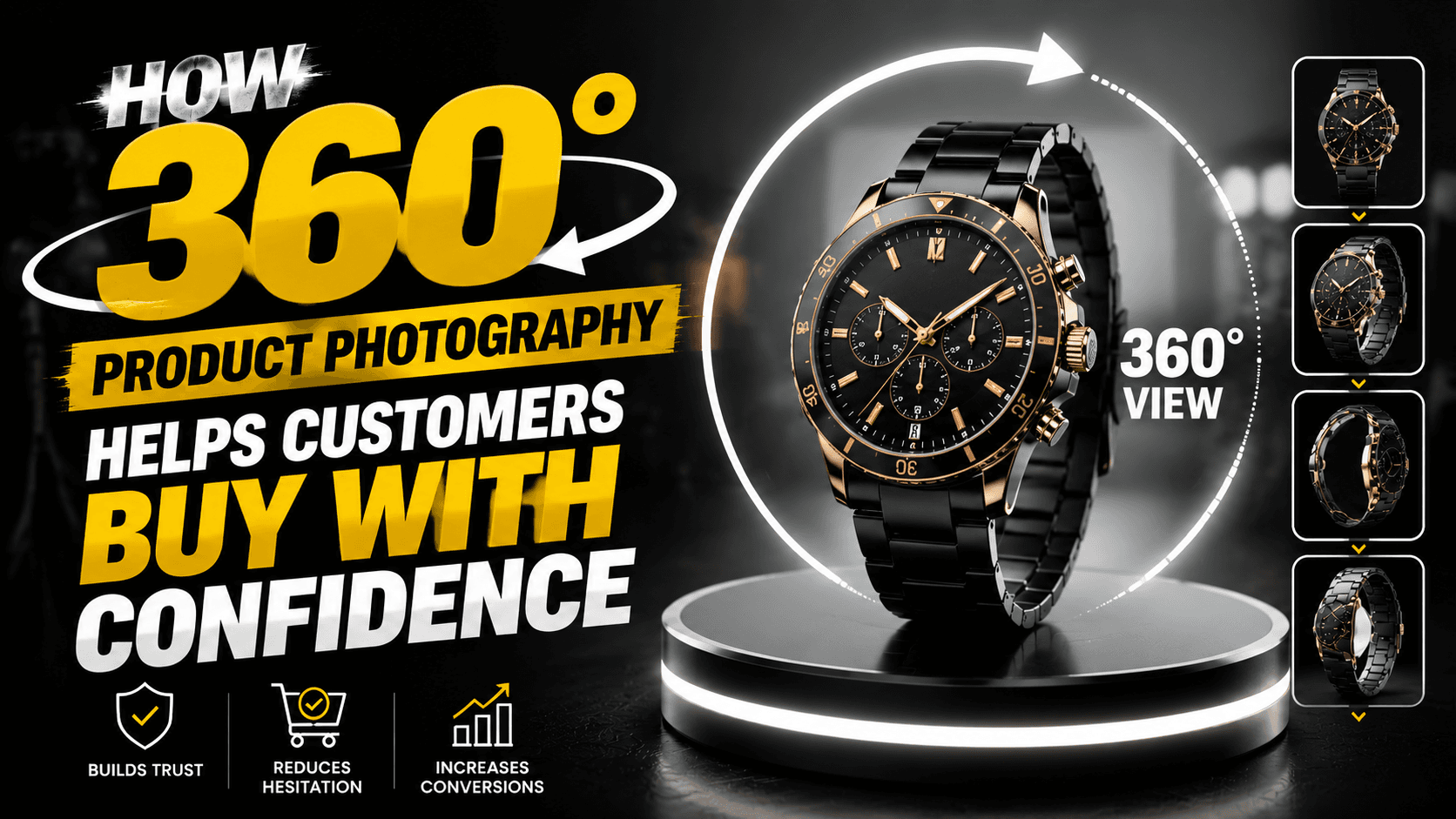 How 360° Product Photography Helps Customers Buy with Confidence