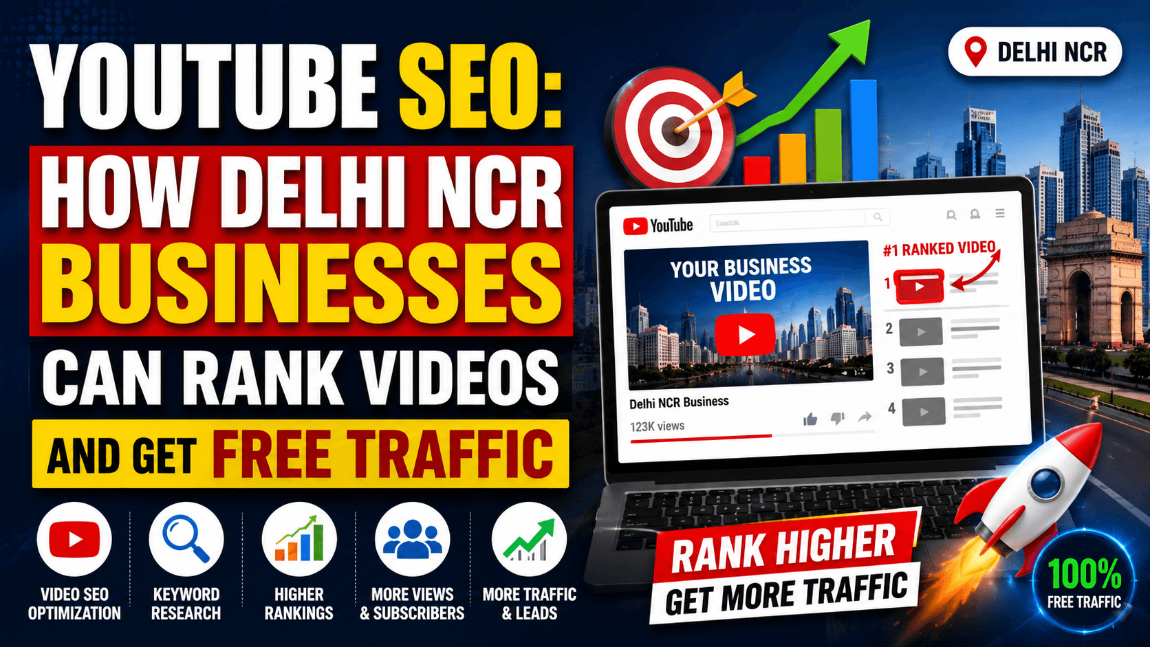 YouTube SEO: How Delhi NCR Businesses Can Rank Videos and Get Free Traffic