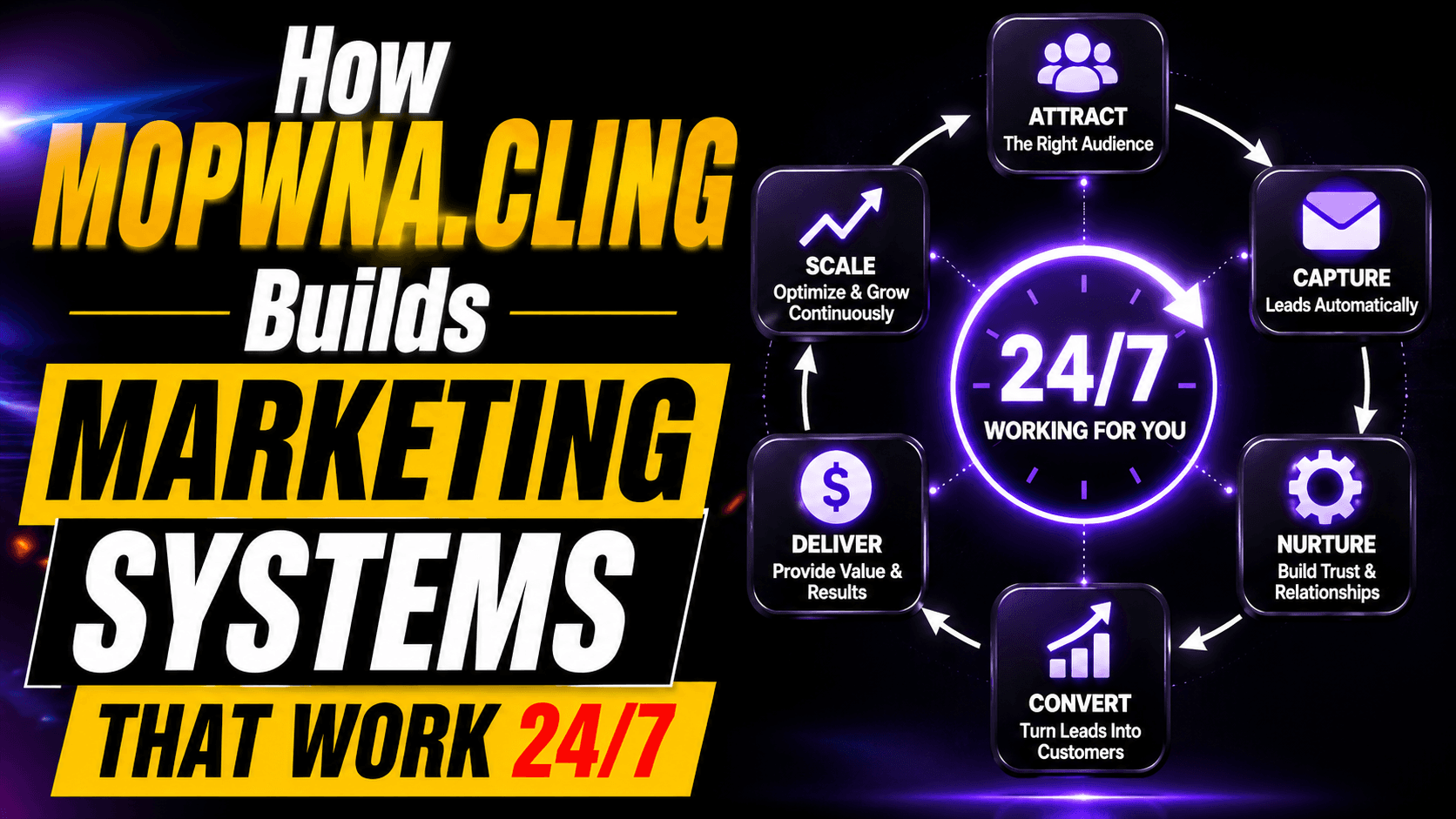 How MOPWNA.CLING
Builds Marketing Systems That Work 24/7