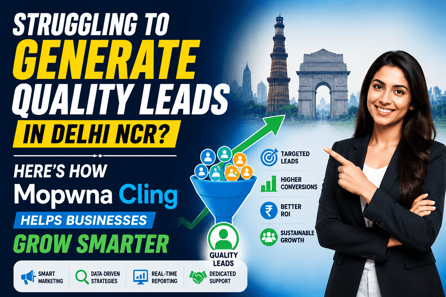 Struggling to Generate Quality Leads in Delhi NCR? Here’s How Mopwna Cling Helps Businesses Grow Smarter