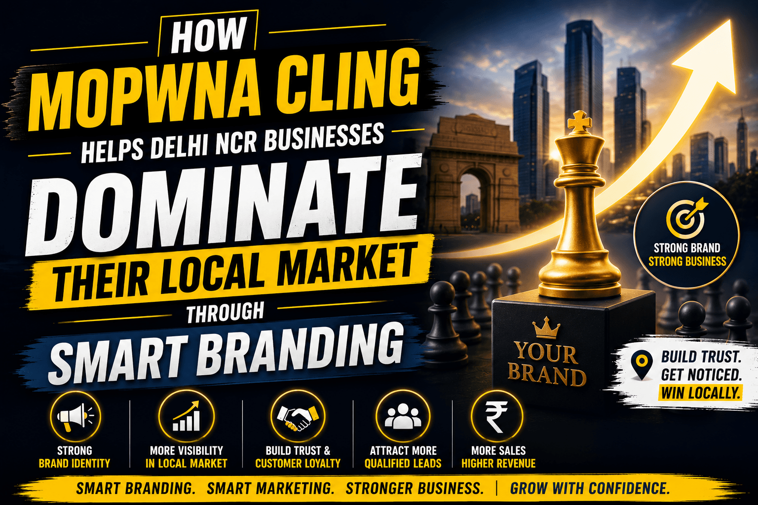 How Mopwna Cling Helps Delhi NCR Businesses Dominate Their Local Market Through Smart Branding