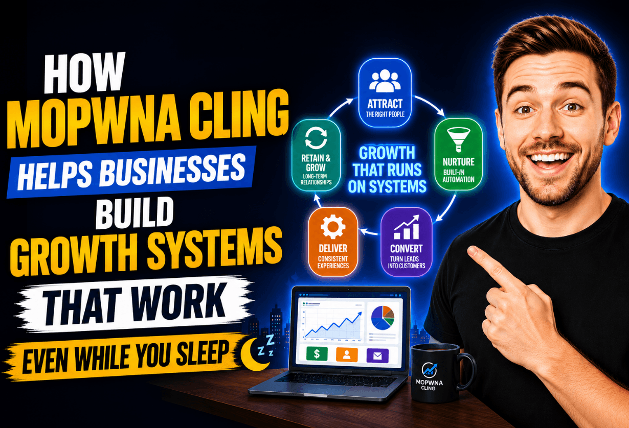 How Mopwna Cling Helps Businesses Build Growth Systems That Work Even While You Sleep