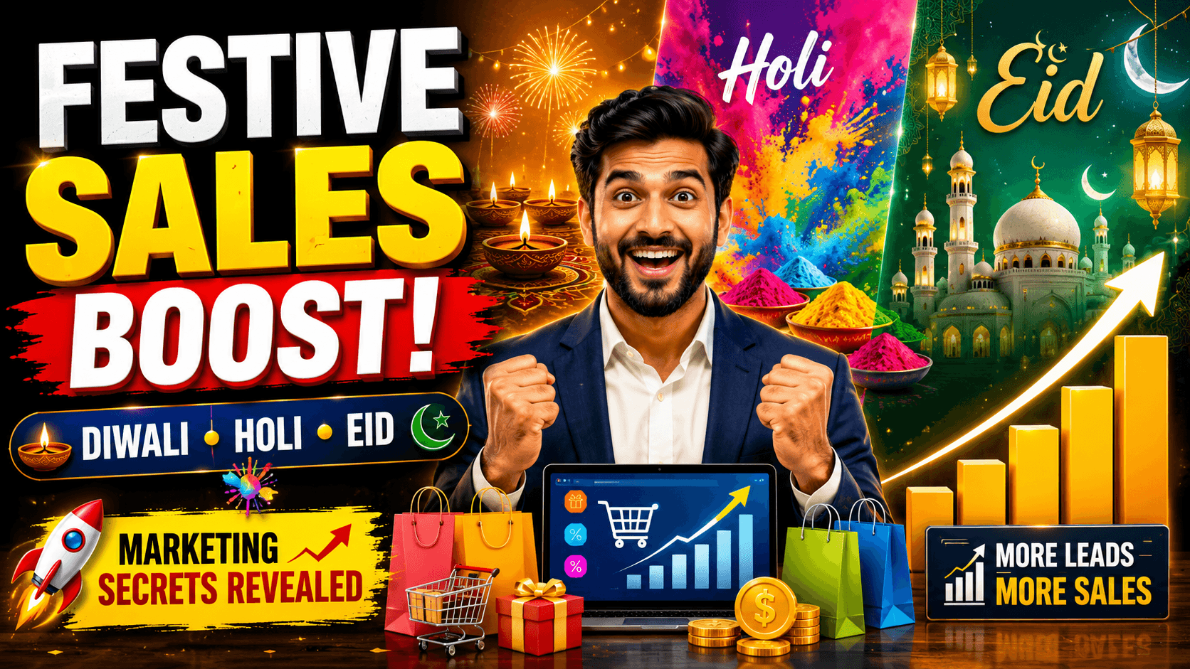 Festive Season Marketing: How to Maximize Sales During Diwali, Holi & Eid