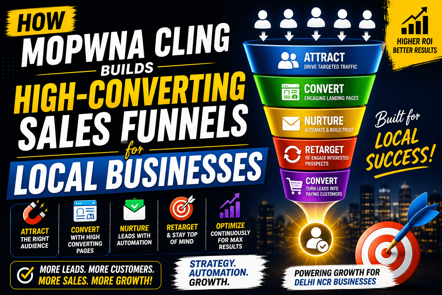 How Mopwna Cling Builds High-Converting Sales Funnels for Local Businesses
